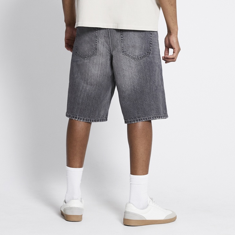 Baggy denim shorts "Nate" Grey